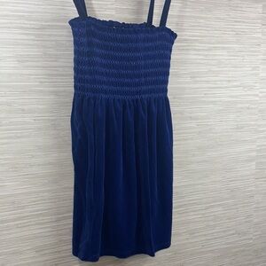 Juicy Couture Black Label L Royal Blue Smocked Terry swum cover or sundress